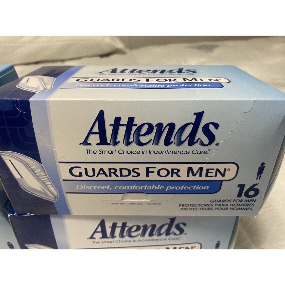 Lot Of Attends Guards For Men Incontinence Care One Size 5 Packs of 16 Each - Picture 2 of 3